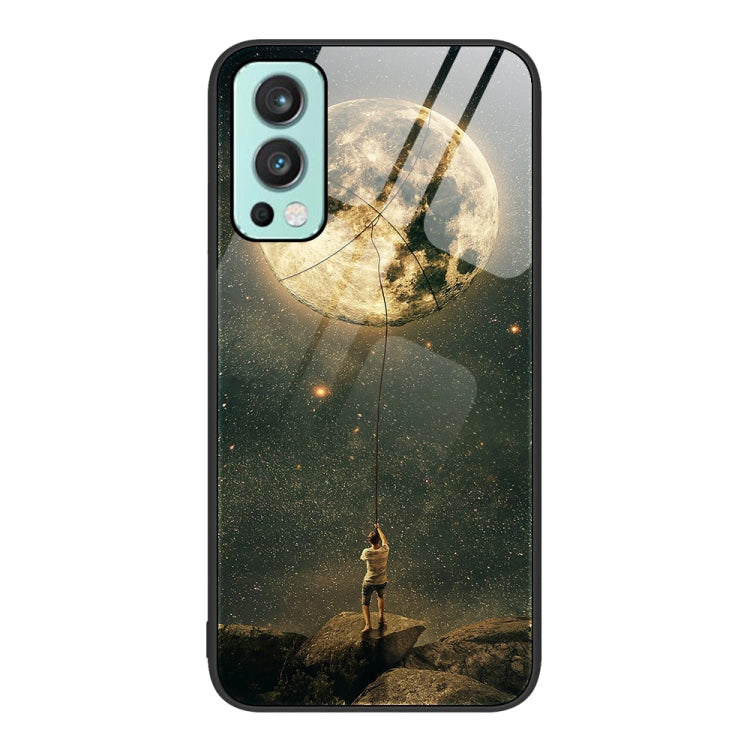 For OnePlus Nord 2 5G Colorful Painted Glass Phone Case