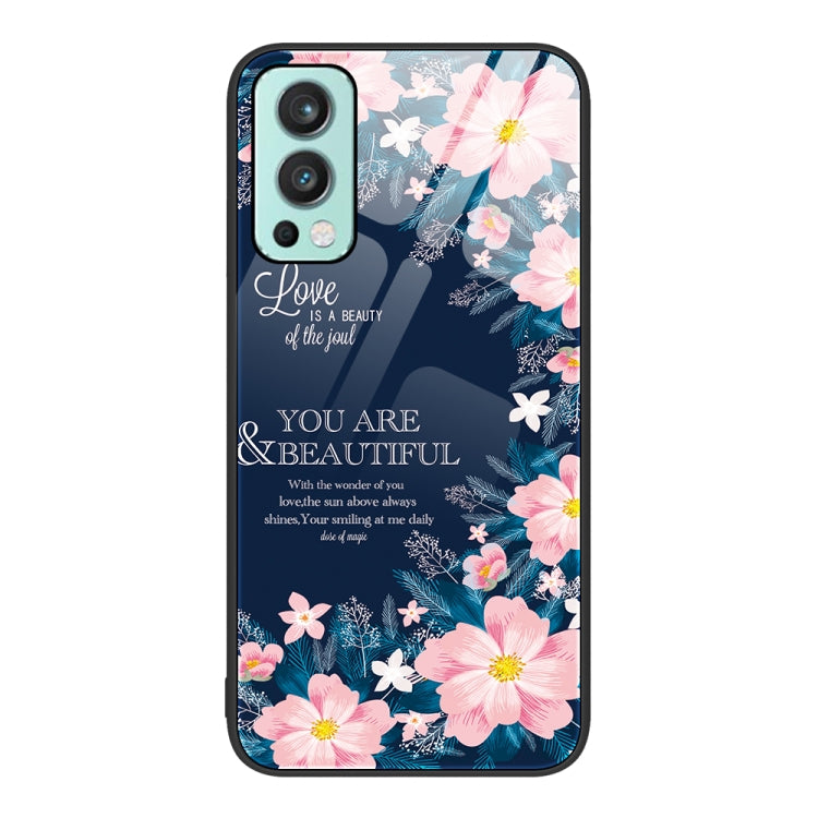 For OnePlus Nord 2 5G Colorful Painted Glass Phone Case