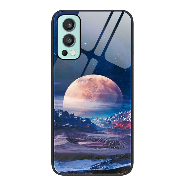 For OnePlus Nord 2 5G Colorful Painted Glass Phone Case