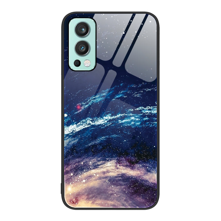 For OnePlus Nord 2 5G Colorful Painted Glass Phone Case