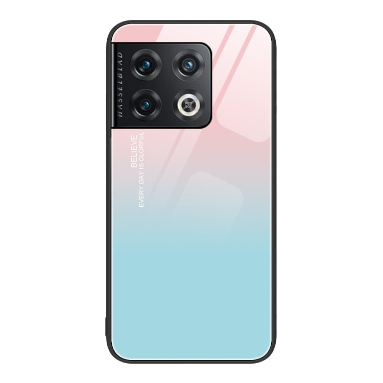 For OnePlus 10 Pro Colorful Painted Glass Phone Case