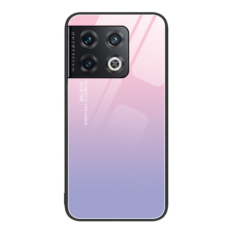 For OnePlus 10 Pro Colorful Painted Glass Phone Case