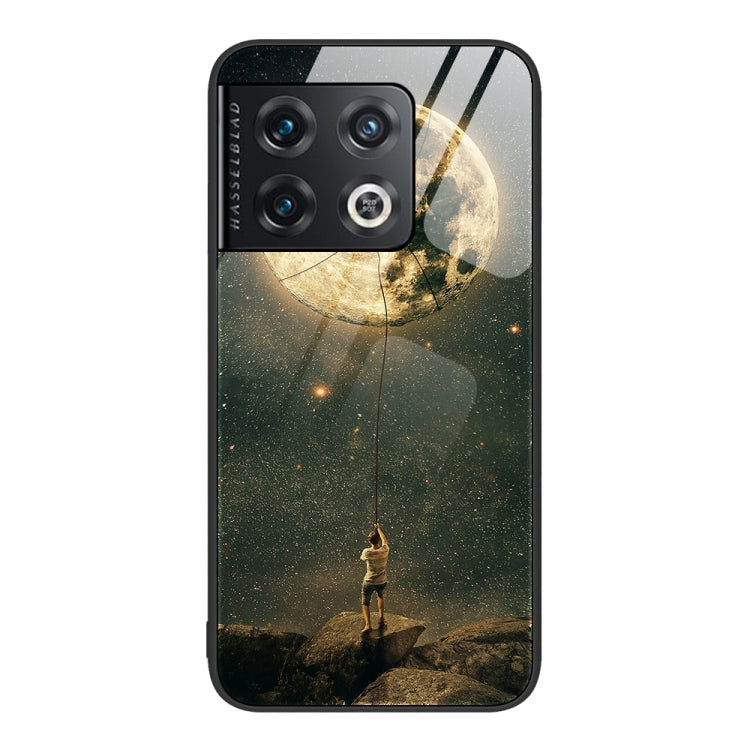 For OnePlus 10 Pro Colorful Painted Glass Phone Case