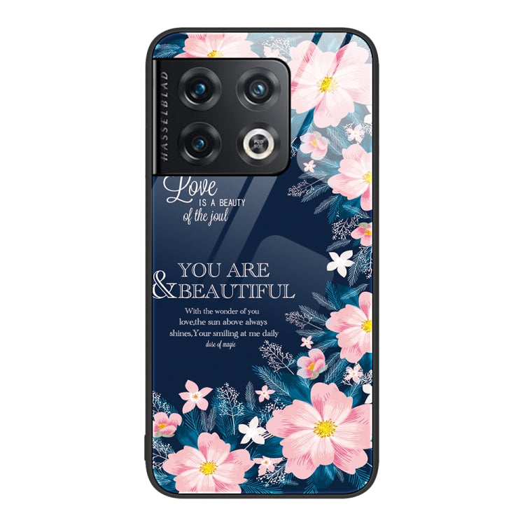 For OnePlus 10 Pro Colorful Painted Glass Phone Case