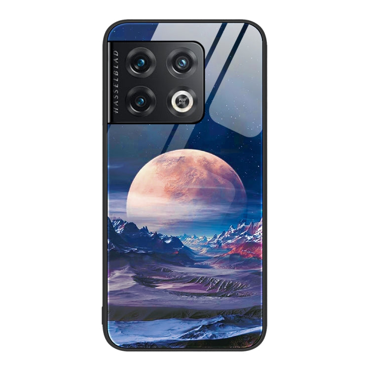For OnePlus 10 Pro Colorful Painted Glass Phone Case
