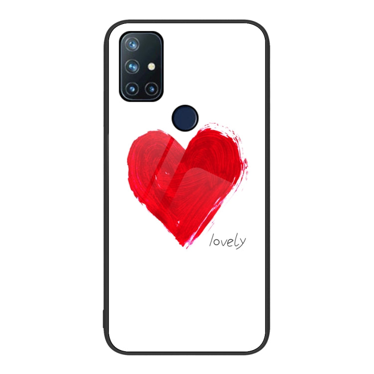 For OnePlus Nord N10 5G Colorful Painted Glass Phone Case