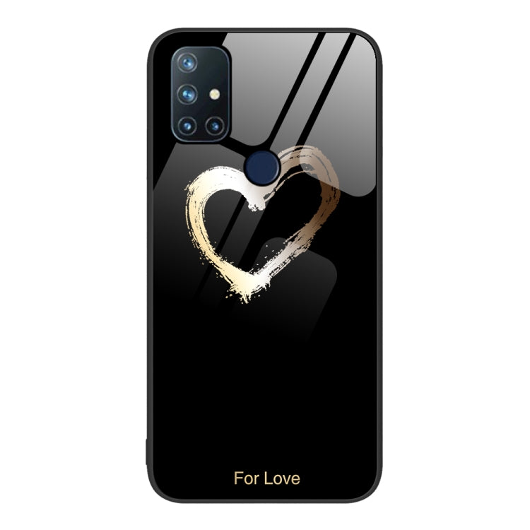 For OnePlus Nord N10 5G Colorful Painted Glass Phone Case