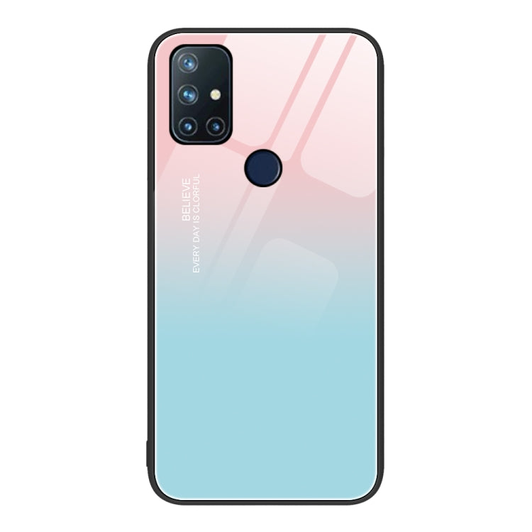 For OnePlus Nord N10 5G Colorful Painted Glass Phone Case