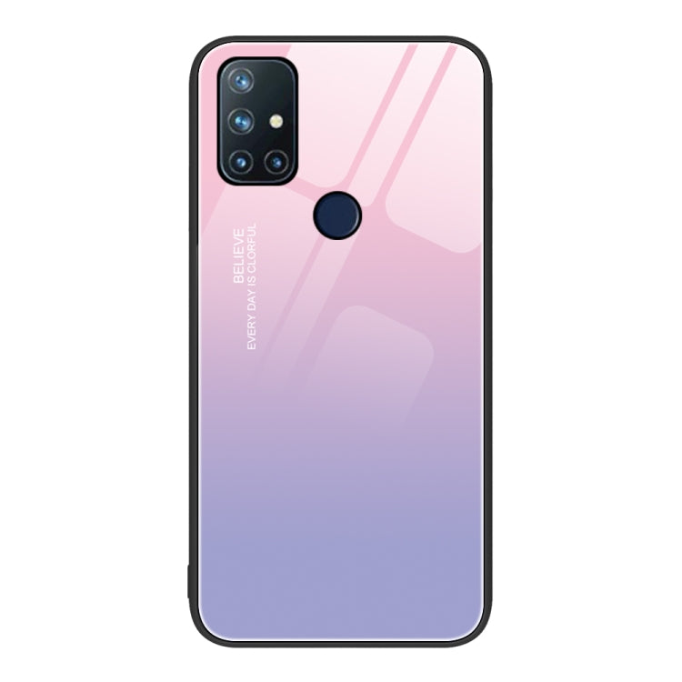 For OnePlus Nord N10 5G Colorful Painted Glass Phone Case
