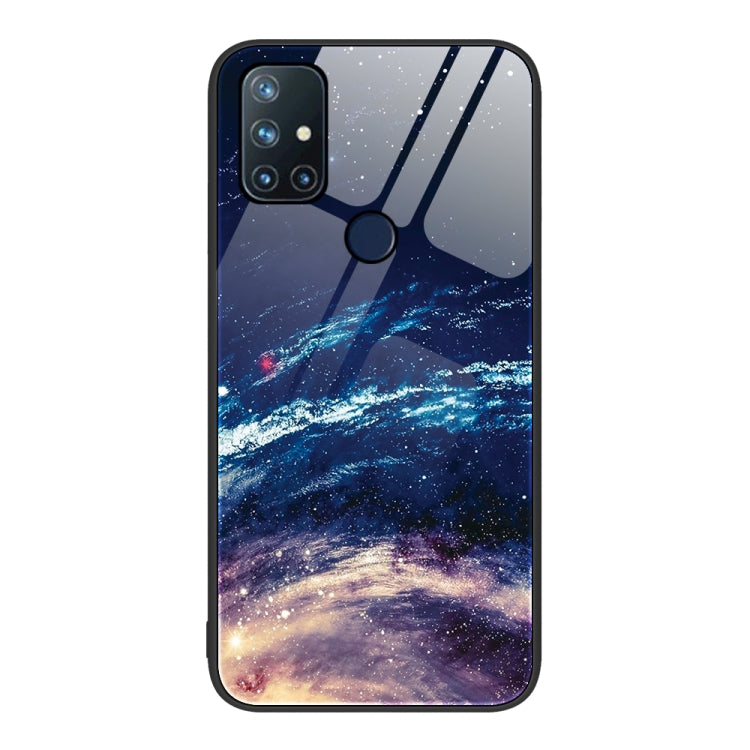For OnePlus Nord N10 5G Colorful Painted Glass Phone Case