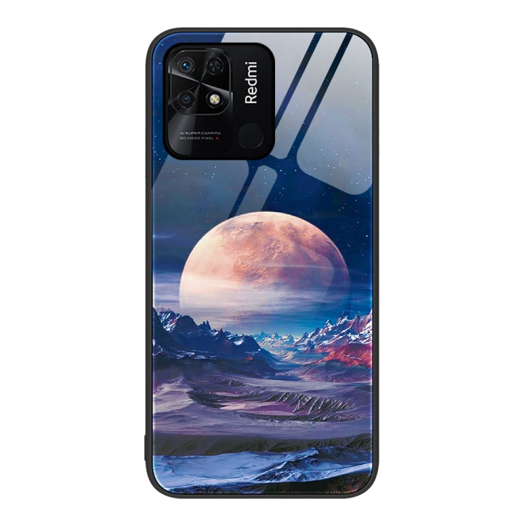 For Xiaomi Redmi 10C Colorful Painted Glass Phone Case