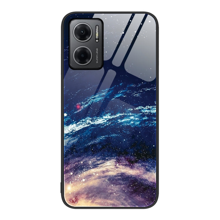 For Xiaomi Redmi Note 11E Colorful Painted Glass Phone Case