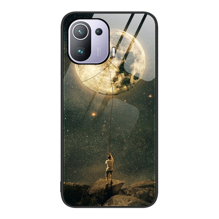 For Xiaomi Mi 11 Pro Colorful Painted Glass Phone Case