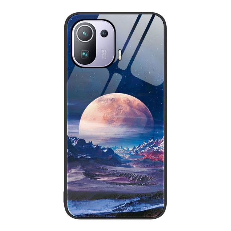 For Xiaomi Mi 11 Pro Colorful Painted Glass Phone Case