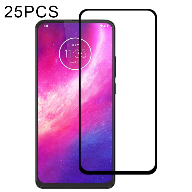 For Motorola One Hyper 25 PCS Full Glue Full Cover Screen Protector Tempered Glass Film