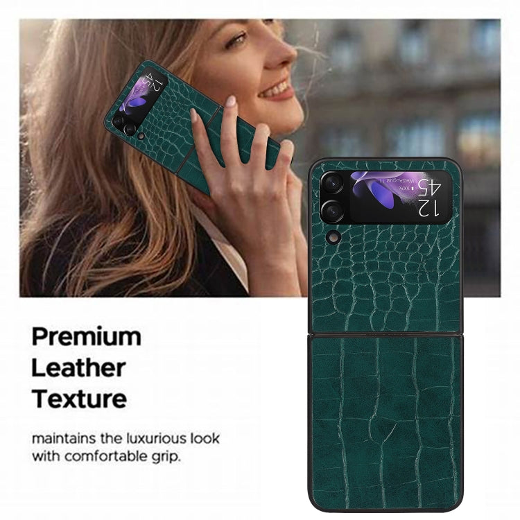 For Samsung Galaxy Z Flip4 Leather Shockproof Protective Phone Case