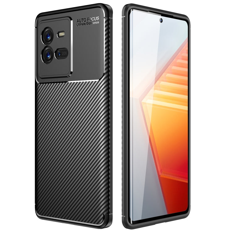 For vivo iQOO 10 Pro Carbon Fiber Texture Shockproof TPU Phone Case