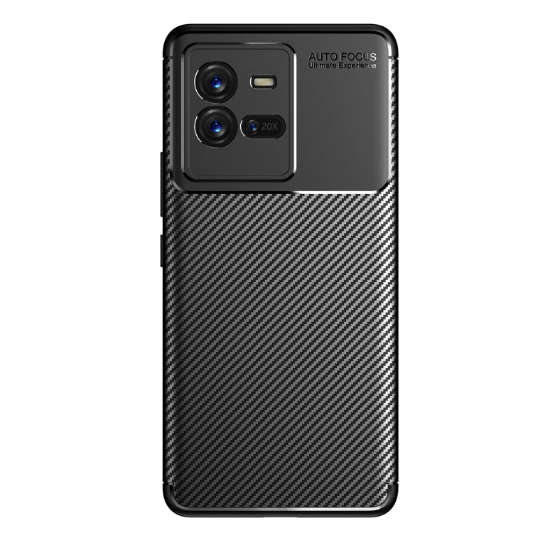 For vivo iQOO 10 Pro Carbon Fiber Texture Shockproof TPU Phone Case