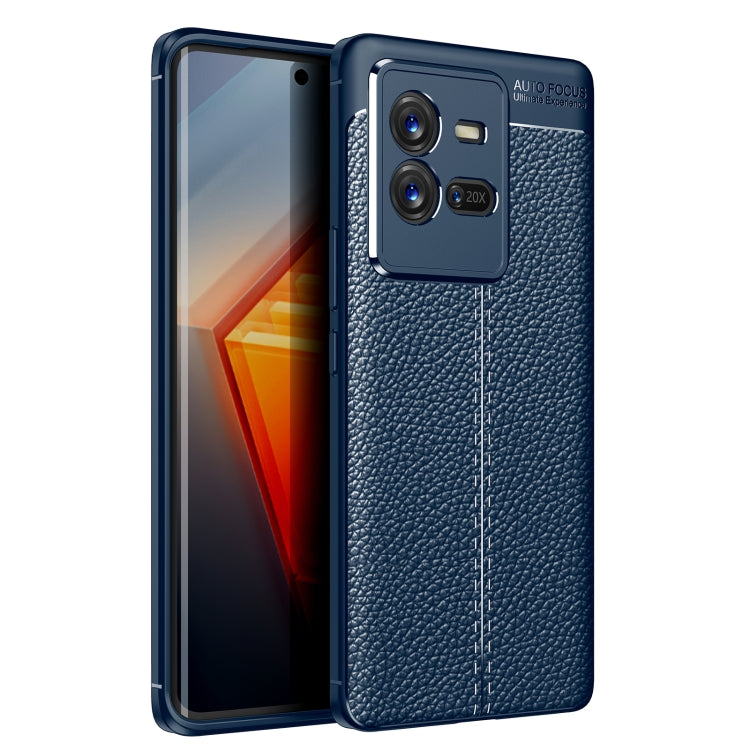 For vivo iQOO 10 Pro Litchi Texture TPU Shockproof Case