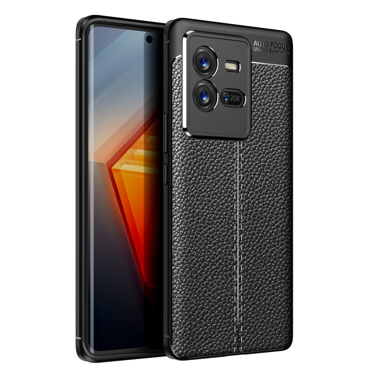 For vivo iQOO 10 Pro Litchi Texture TPU Shockproof Case