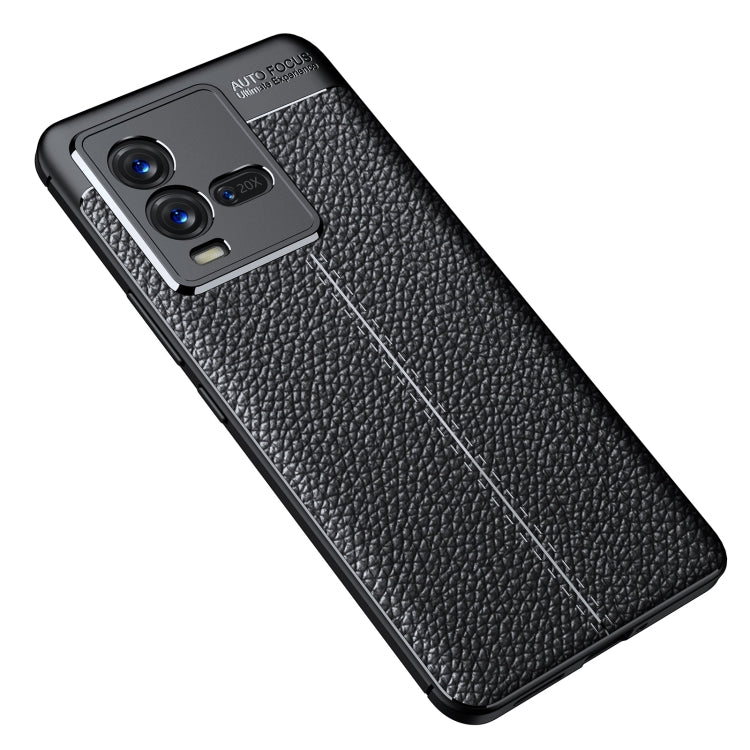 For vivo iQOO 10 Litchi Texture TPU Shockproof Case