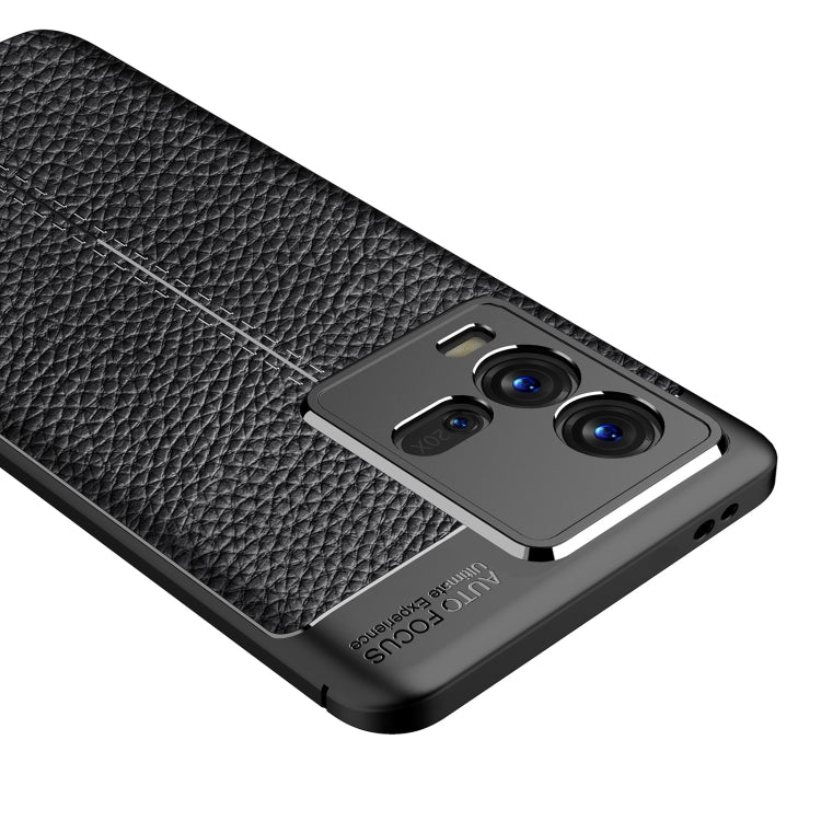 For vivo iQOO 10 Litchi Texture TPU Shockproof Case