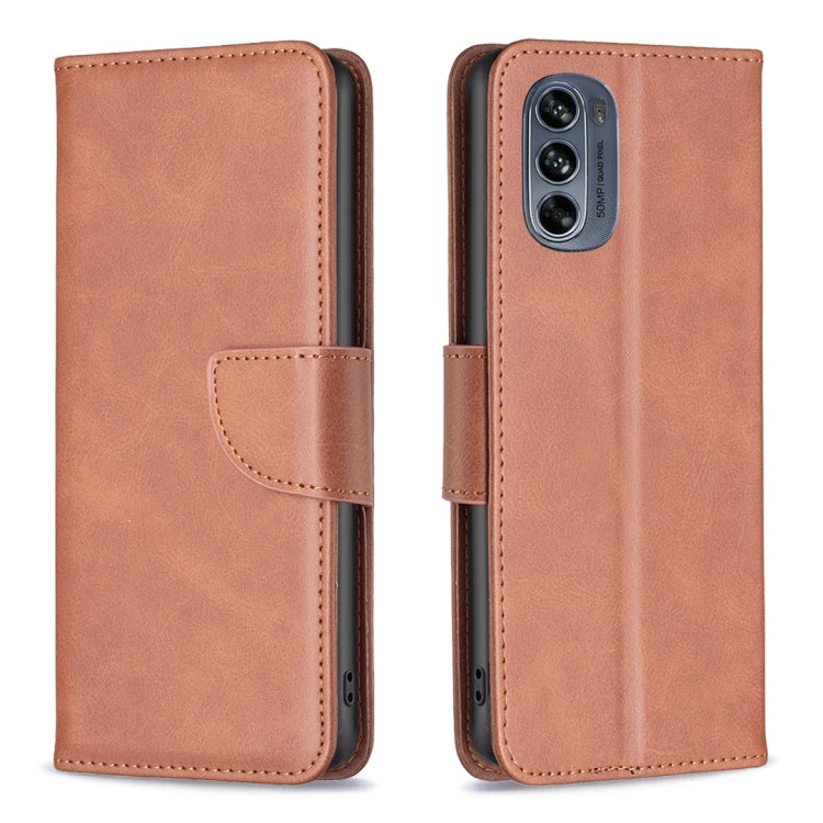 For Motorola Moto G62 Lambskin Texture Leather Phone Case