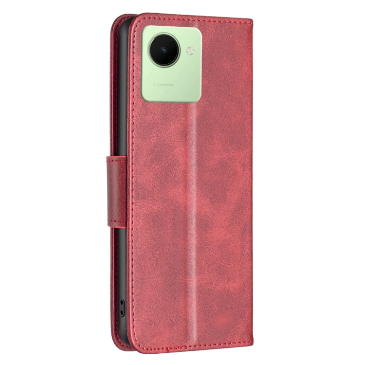 For Realme C30 Lambskin Texture Leather Phone Case