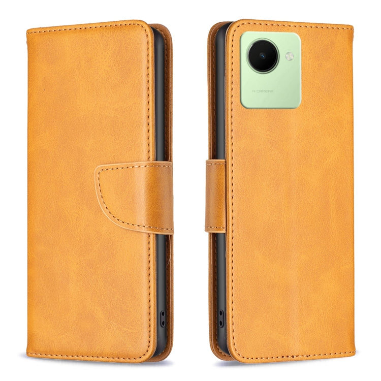 For Realme C30 Lambskin Texture Leather Phone Case