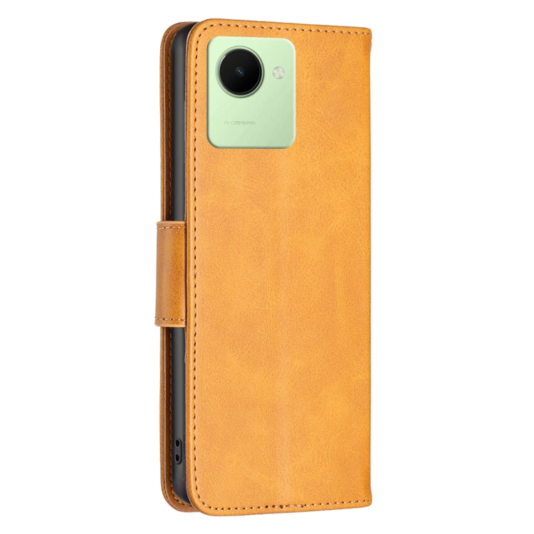 For Realme C30 Lambskin Texture Leather Phone Case