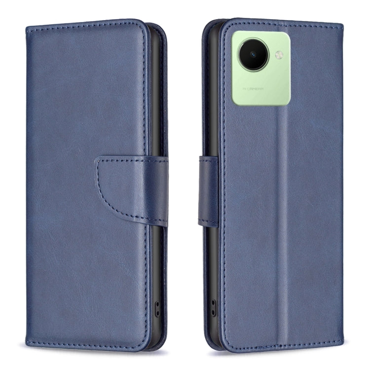 For Realme C30 Lambskin Texture Leather Phone Case