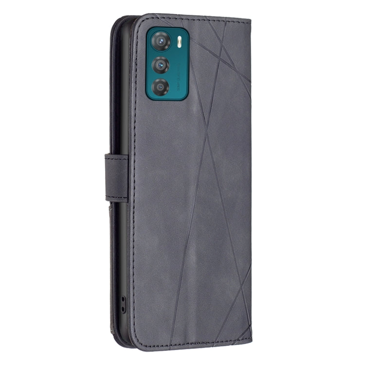 For Motorola Moto G42 4G Magnetic Buckle Rhombus Texture Leather Phone Case