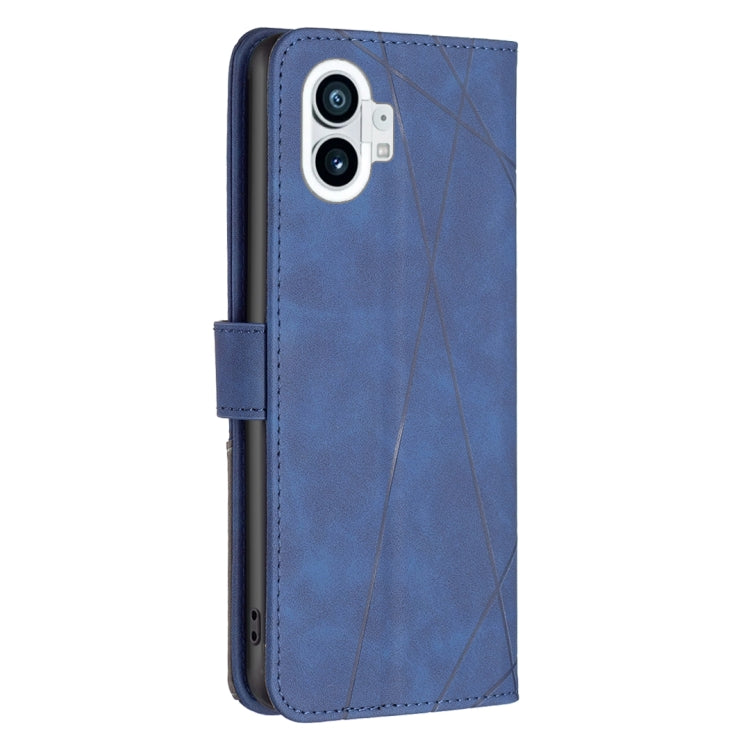 For Nothing Phone 1 Magnetic Buckle Rhombus Texture Leather Phone Case