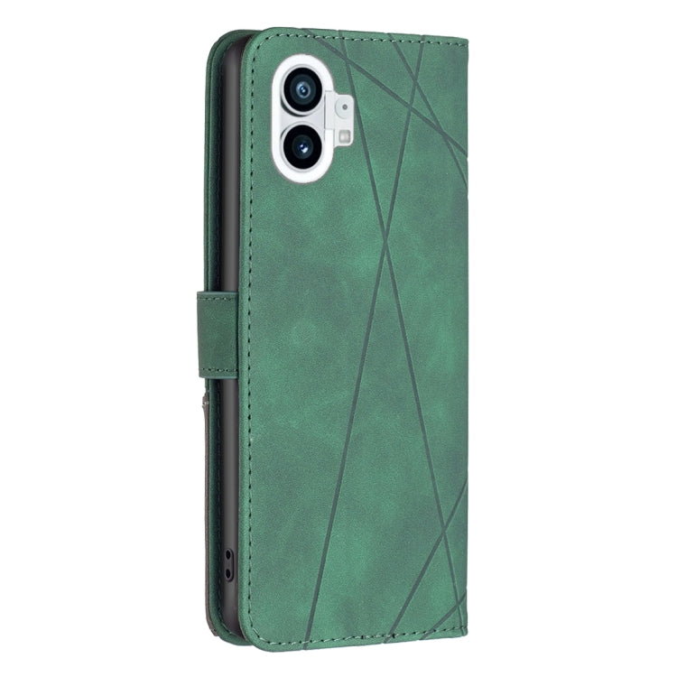 For Nothing Phone 1 Magnetic Buckle Rhombus Texture Leather Phone Case