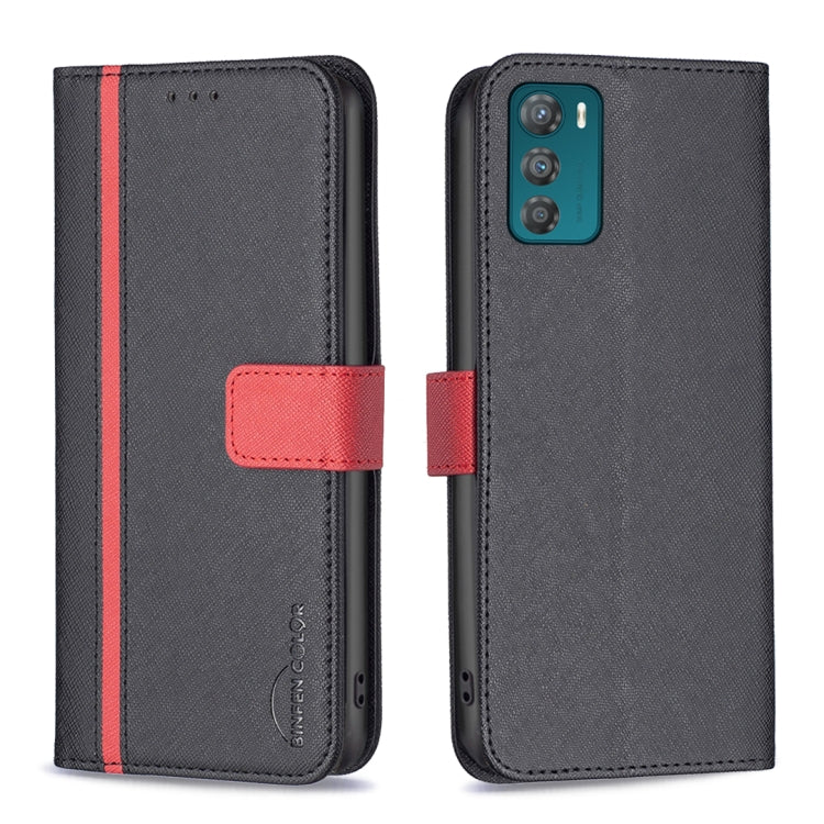 For Motorola Moto G42 4G BF13 Color Matching Cross Texture Leather Phone Case