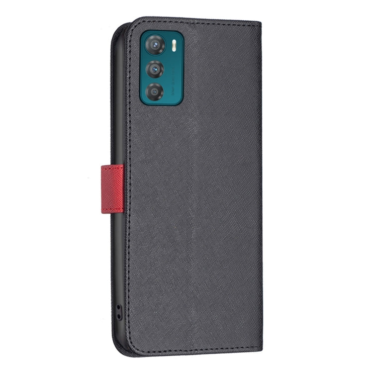 For Motorola Moto G42 4G BF13 Color Matching Cross Texture Leather Phone Case