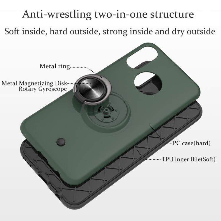 For Huawei P Smart (2019) 2 In 1 PC + TPU Protective Case with 360 Degrees Rotating Ring Holder