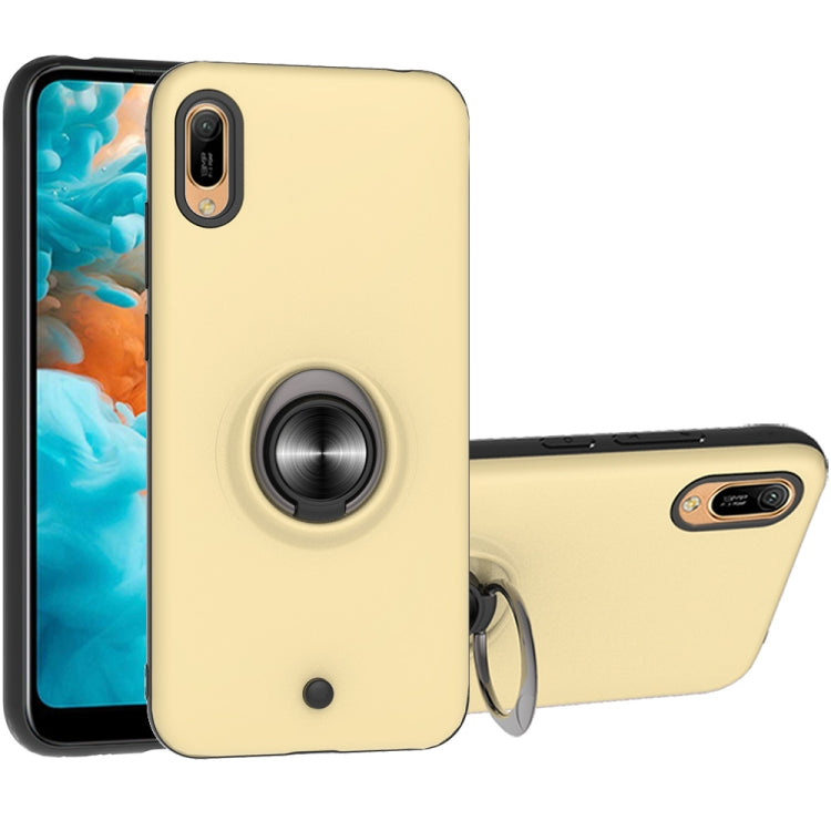 For Huawei Y6 Pro 2019 2 In 1 PC + TPU Protective Case with 360 Degrees Rotating Ring Holder
