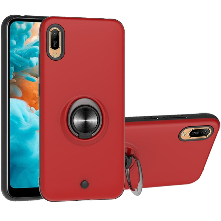 For Huawei Y6 Pro 2019 2 In 1 PC + TPU Protective Case with 360 Degrees Rotating Ring Holder