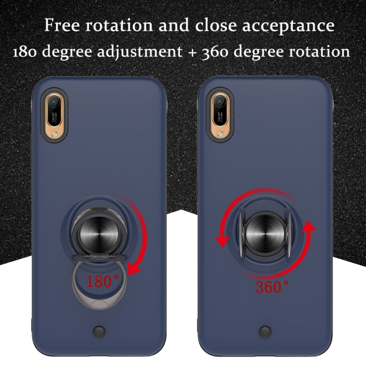 For Huawei Y6 Pro 2019 2 In 1 PC + TPU Protective Case with 360 Degrees Rotating Ring Holder
