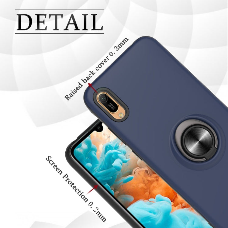 For Huawei Y6 Pro 2019 2 In 1 PC + TPU Protective Case with 360 Degrees Rotating Ring Holder