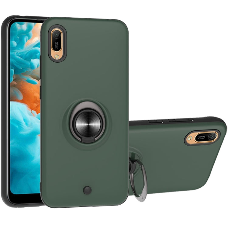 For Huawei Y6 Pro 2019 2 In 1 PC + TPU Protective Case with 360 Degrees Rotating Ring Holder