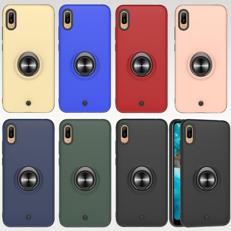 For Huawei Y6 Pro 2019 2 In 1 PC + TPU Protective Case with 360 Degrees Rotating Ring Holder