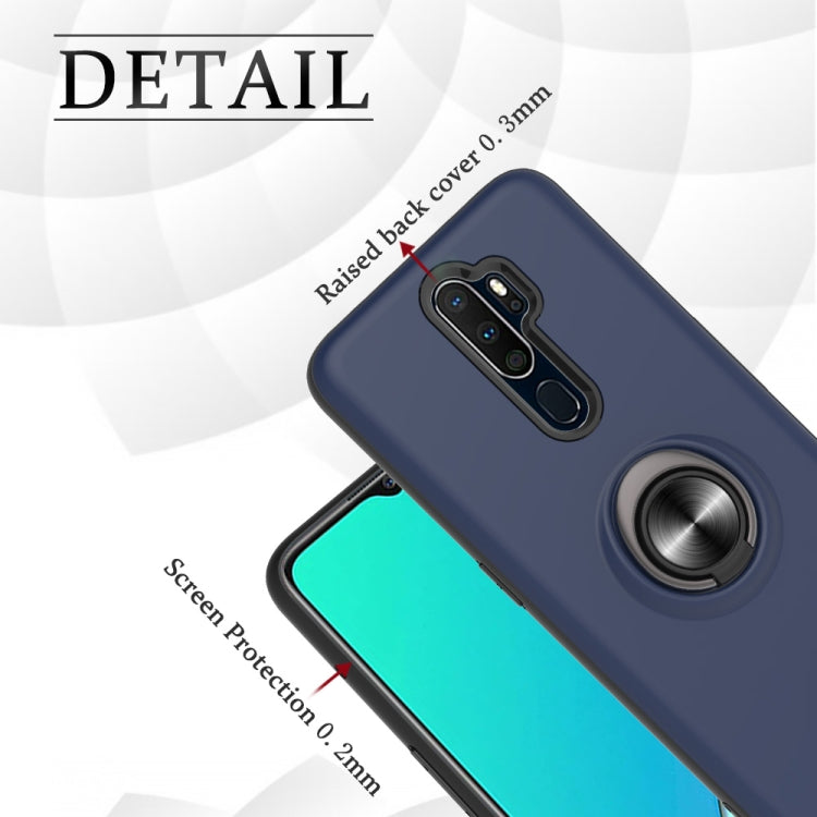 For OPPO A9 2020 2 In 1 PC + TPU Protective Case with 360 Degrees Rotating Ring Holder