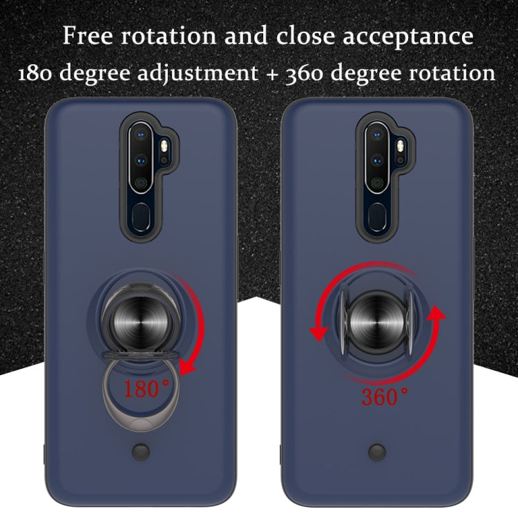 For OPPO A9 2020 2 In 1 PC + TPU Protective Case with 360 Degrees Rotating Ring Holder