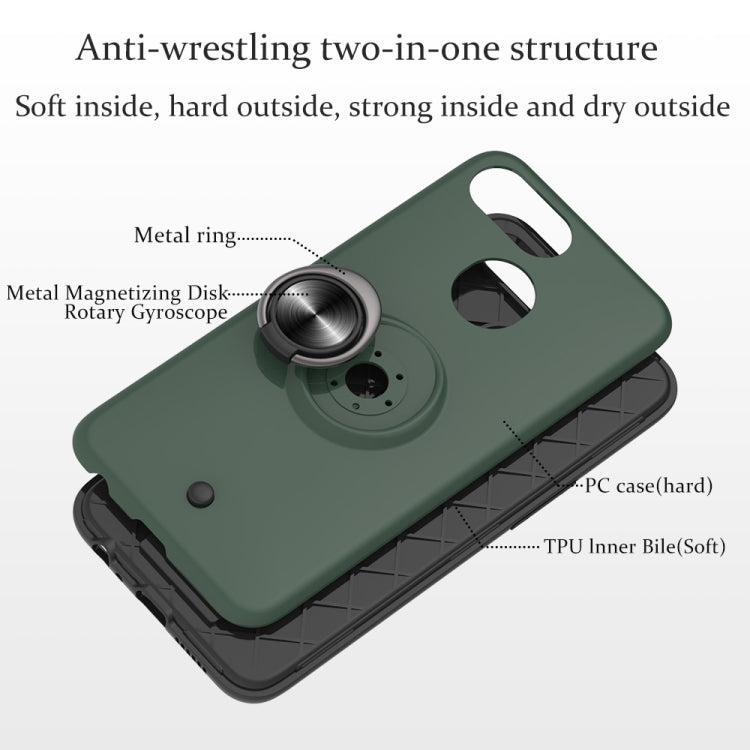 For OPPO F9 & F9 PRO 2 In 1 PC + TPU Protective Case with 360 Degrees Rotating Ring Holder