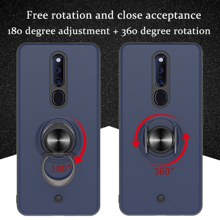 For OPPO F11 PRO 2 In 1 PC + TPU Protective Case with 360 Degrees Rotating Ring Holder
