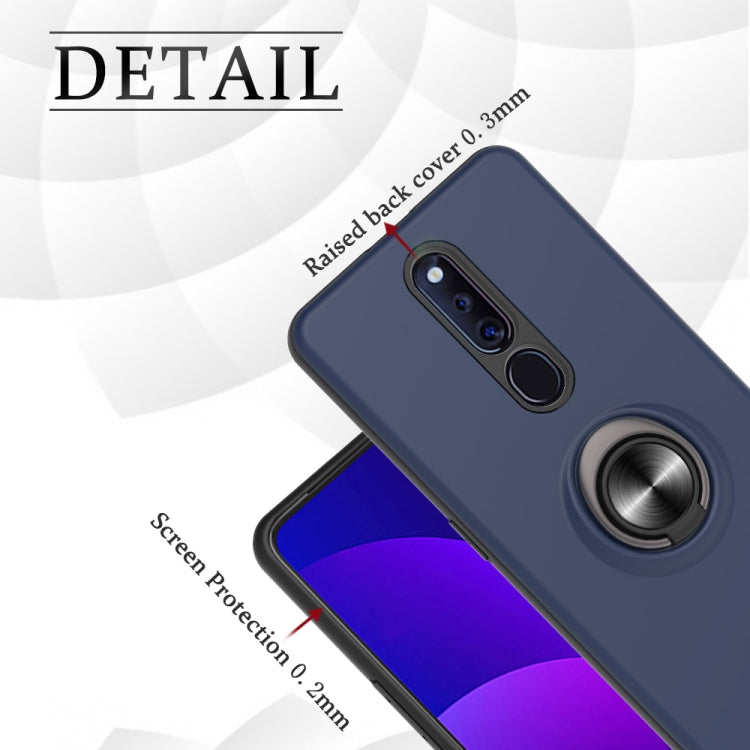 For OPPO F11 PRO 2 In 1 PC + TPU Protective Case with 360 Degrees Rotating Ring Holder