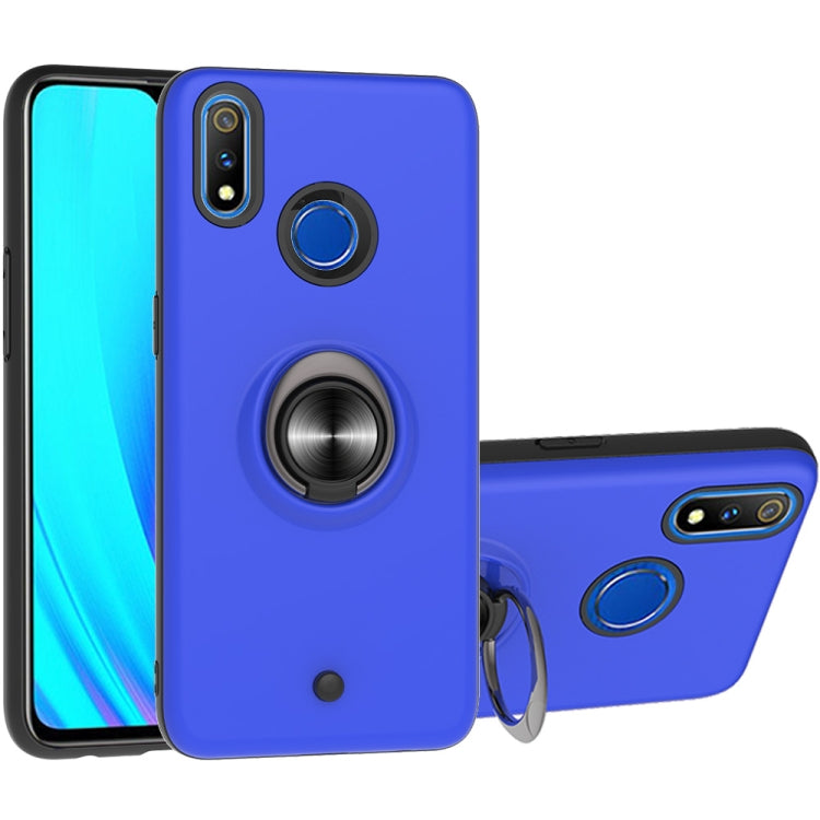 For OPPO Realme 3 Pro 2 In 1 PC + TPU Protective Case with 360 Degrees Rotating Ring Holder