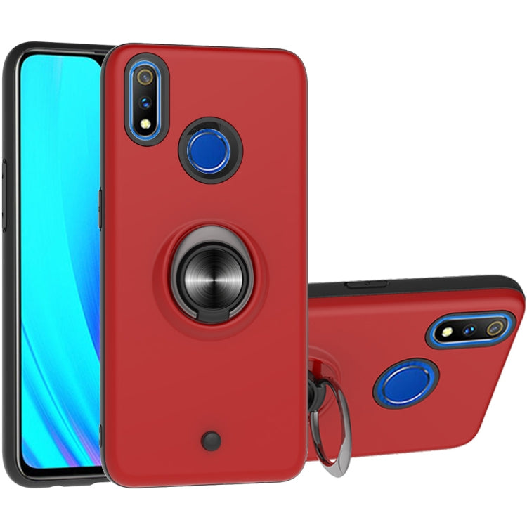For OPPO Realme 3 Pro 2 In 1 PC + TPU Protective Case with 360 Degrees Rotating Ring Holder